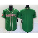 Men's Mexico Baseball Blank Green 2023 World Baseball Classic Stitched Jersey