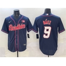 Men's Puerto Rico Baseball #9 Javier Báez Navy 2023 World Baseball Classic Stitched Jersey