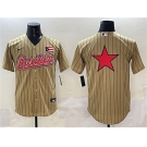Men's Puerto Rico Baseball Tan 2023 World Baseball Classic Team Big Logo Stitched Jersey