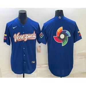 Men's Venezuela Baseball 2023 Royal World Big Logo With Patch Classic Stitched Jersey