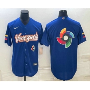 Men's Venezuela Baseball 2023 Royal World Big Logo With Patch Classic Stitched Jerseys