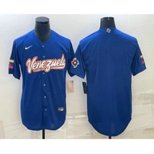 Men's Venezuela Baseball Blank 2023 Royal World Classic Stitched Jersey