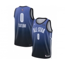 Men's 2023 All-Star #0 Jayson Tatum Blue Game Swingman Stitched Basketball Jersey