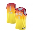 Men's 2023 All-Star #0 Jayson Tatum Orange Game Swingman Stitched Basketball Jersey