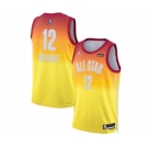 Men's 2023 All-Star #12 Ja Morant Orange Game Swingman Stitched Basketball Jersey