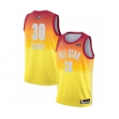 Men's 2023 All-Star #30 Stephen Curry Orange Game Swingman Stitched Basketball Jersey