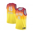 Men's 2023 All-Star #45 Donovan Mitchell Orange Game Swingman Stitched Basketball Jersey