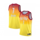 Men's 2023 All-Star #7 Kevin Durant Orange Game Swingman Stitched Basketball Jersey