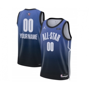 Men's 2023 All-Star Active Player Custom Blue Game Swingman Stitched Basketball Jersey