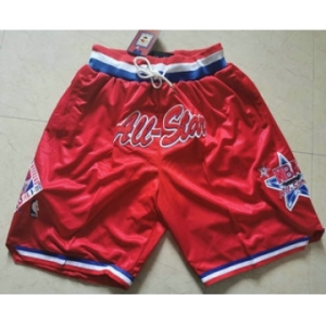1991 All-Star West Shorts (Red) JUST DON By Mitchell & Ness