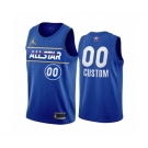 Men's Nike Personalized Jordan Brand Blue 2021 NBA All-Star Game Swingman Finished Jersey