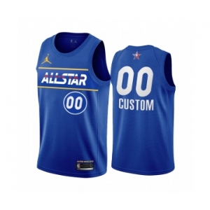 Men's Nike Personalized Jordan Brand Blue 2021 NBA All-Star Game Swingman Finished Jersey