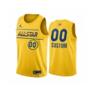 Men's Nike Personalized Jordan Brand Gold 2021 NBA All-Star Game Swingman Finished Jersey