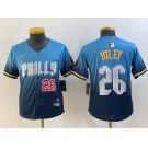 Youth Philadelphia Phillies #26 Chase Utley Blue 2024 City Connect Limited Stitched Jerseys