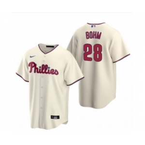Youth Philadelphia Phillies #28 Alec Bohm Cream Alternate Jersey