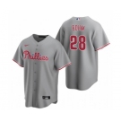 Youth Philadelphia Phillies #28 Alec Bohm Gray Road Jersey