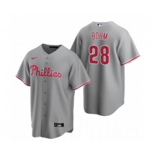 Youth Philadelphia Phillies #28 Alec Bohm Gray Road Jersey