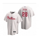 Youth Philadelphia Phillies #28 Alec Bohm White Home stitch Jersey