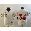 Youth Texas Rangers #34 Nolan Ryan Cream 2023 City Connect Stitched Baseball Jersey