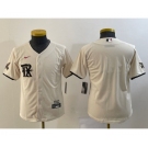 Youth Texas Rangers Blank Cream 2023 City Connect Stitched Baseball Jersey