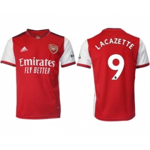 Arsenal F.C #9 Lacazette Red Home Soccer Jersey5