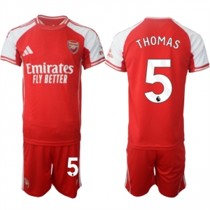 Men's Arsenal F.C #5 Thomas Red 2025 Home Soccer Jersey Suit