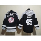 Men's New York Yankees #45 Gerrit Cole Black-Grey Ageless Must-Have Lace-Up Pullover Hoodie