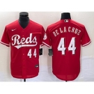 Youth Cincinnati Reds #44 Elly De La Cruz Number Red Cool Base Stitched Baseball Jersey