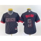 Youth Cincinnati Reds #9 Matt McLain Black 2023 City Connect Cool Base Stitched Jersey