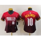 Women's Philadelphia Phillies #10 JT Realmuto Number Red 2024 City Connect Limited Jerseys