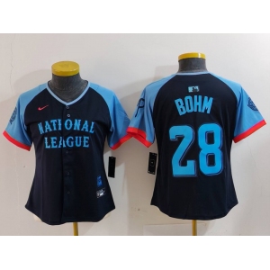 Women's Philadelphia Phillies #28 Alec Bohm Navy 2024 All Star Limited Stitched Jersey