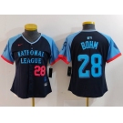 Women's Philadelphia Phillies #28 Alec Bohm Number Navy 2024 All Star Limited Stitched Jersey