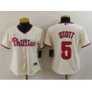 Women's Philadelphia Phillies #5 Bryson Stott Cream Cool Base Jersey