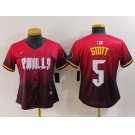 Women's Philadelphia Phillies #5 Bryson Stott Red 2024 City Connect Limited Jersey