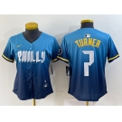 Women's Philadelphia Phillies #7 Trea Turner Blue 2024 City Connect Limited Stitched Jersey