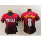 Women's Philadelphia Phillies #8 Nick Castellanos Red Red 2024 City Connect Limited Jersey