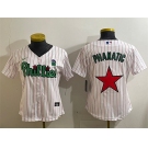 Women's Philadelphia Phillies Phanatic White Green Stitched Baseball Jersey