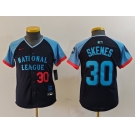 Youth Pittsburgh Pirates #30 Paul Skenes Number Navy 2024 All Star Limited Stitched Jersey