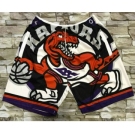 Men's Toronto Raptors White Big Face Mitchell Ness Hardwood Classics Soul Swingman Throwback Shorts