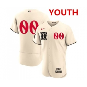 Youth Texas Rangers Customized Cream 2023 City Connect Stitched Baseball Jersey