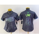 Women's Tampa Bay Rays #8 Brandon Lowe Charcoal 2024 City Connect Limited Cool Base Jersey