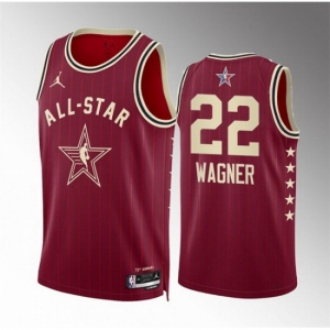 Men 2024 All Star #22 Franz Wagner Crimson Stitched Basketball Jersey