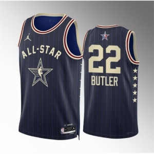 Men 2024 All Star #22 Jimmy Butler Navy Stitched Basketball Jersey