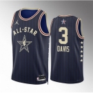 Men 2024 All Star #3 Anthony Davis Navy Stitched Basketball Jersey