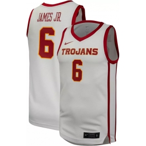 NBA Trojans #6 JAMES JR. White Jerseys