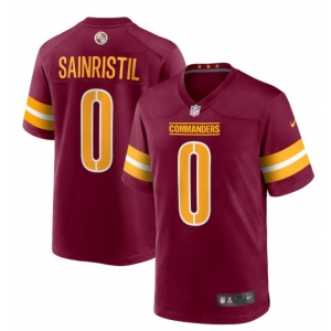 Youth Washington Commanders #0 Mike Sainristil Nike Burgundy Team Color Limited Jersey
