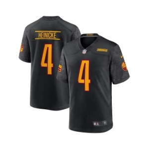 Youth Washington Commanders #4 Taylor Heinicke 2022 Black Game Stitched Jersey