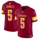 Youth Washington Commanders #5 Jayden Daniels Burgundy 2024 Draft F U S E Vapor Limited Stitched Football Jersey
