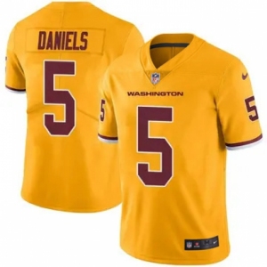 Youth Washington Commanders #5 Jayden Daniels Burgundy Rush Stitched Football Jersey