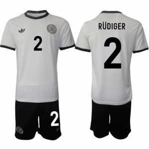 Men's Germany #2 Antonio Rüdiger White 2025 Home Soccer Jersey Suit